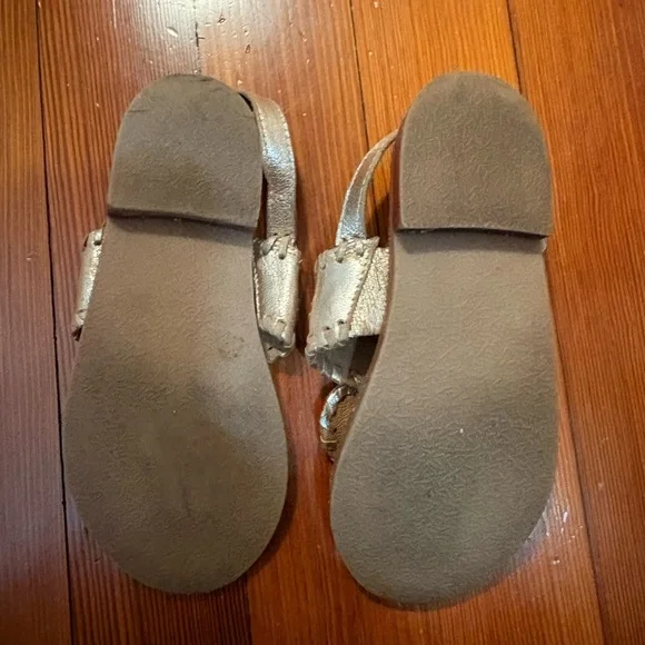 Jack Rogers Gold Embellished Sandals - Picture 3 of 4